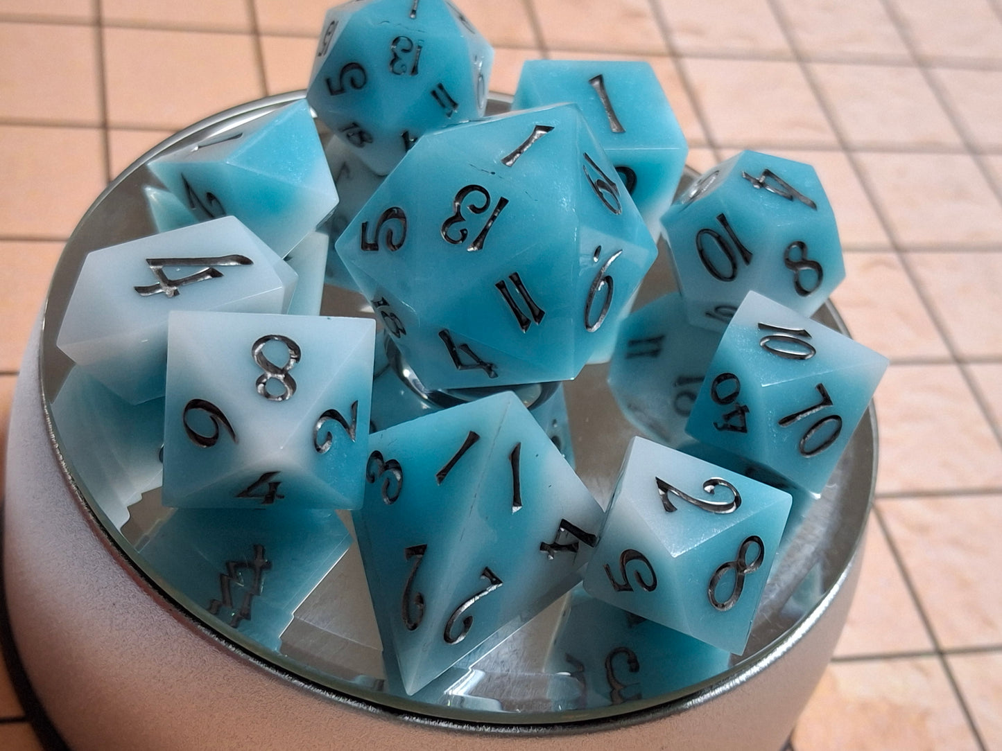 Frostbite Forge Ice Cube Set of Dice 10 Math Rocks