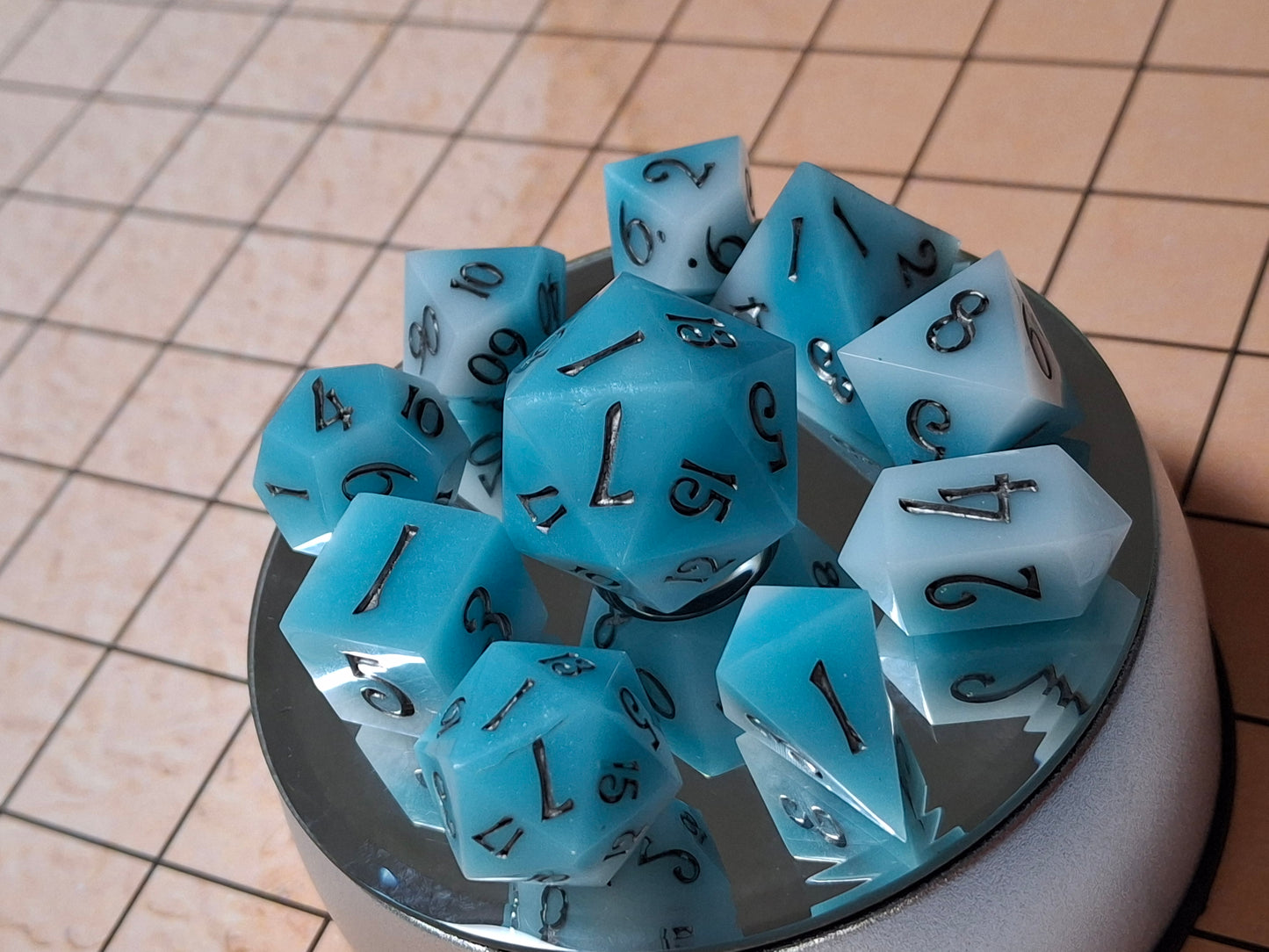 Frostbite Forge Ice Cube Set of Dice 10 Math Rocks