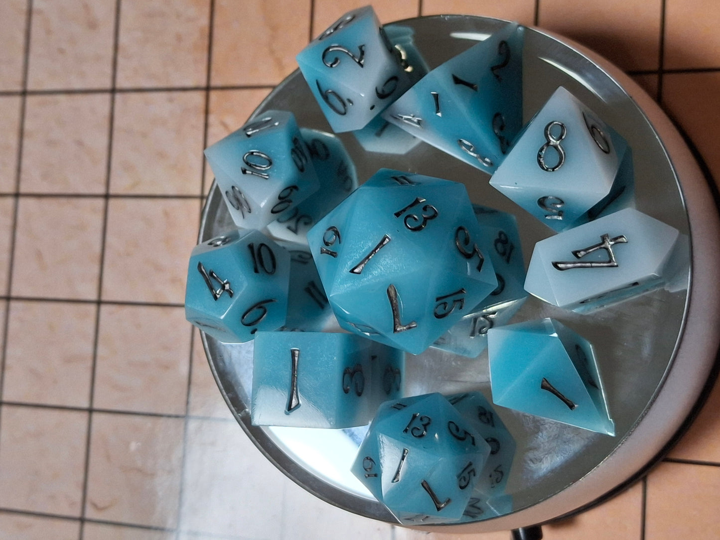 Frostbite Forge Ice Cube Set of Dice 10 Math Rocks