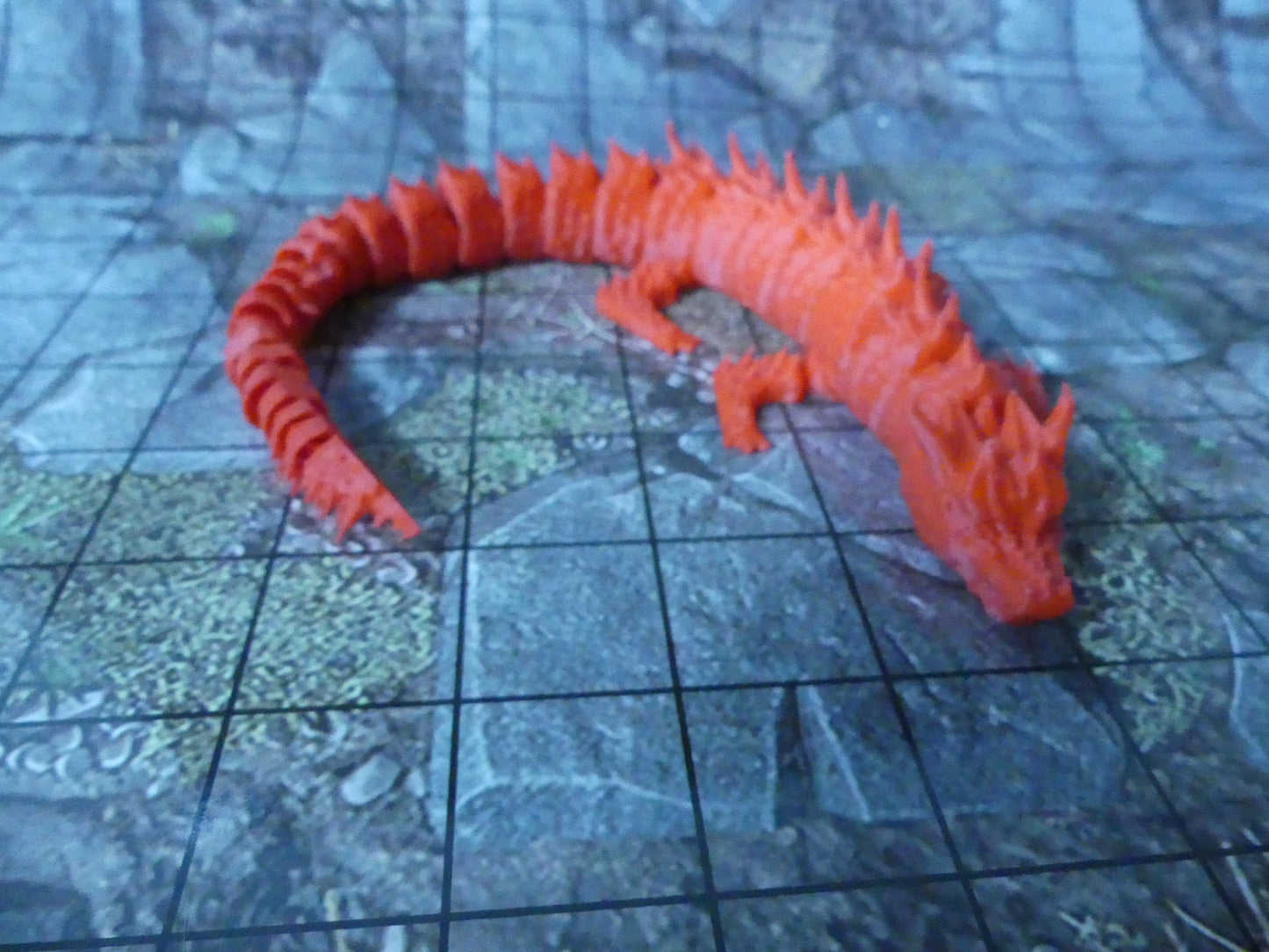 Red Articulated Sea Dragon Fidget Toy 3D Printed Fun Animal