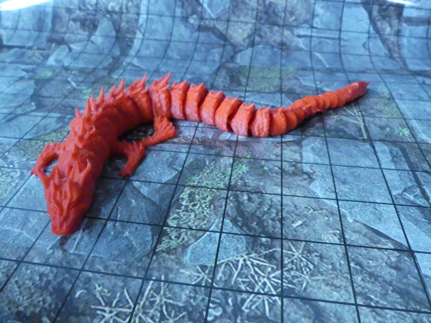 Red Articulated Sea Dragon Fidget Toy 3D Printed Fun Animal