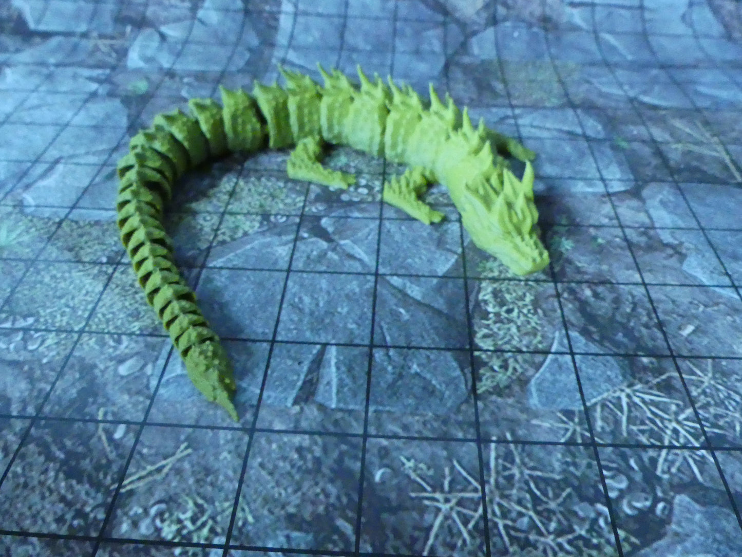 Green Articulated Sea Dragon Fidget Toy 3D Printed