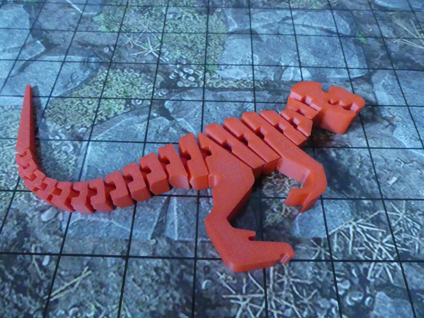 Red Flexi Raptor Fidget Toy 3d Printed Dinosaur Friend to Hang out with!