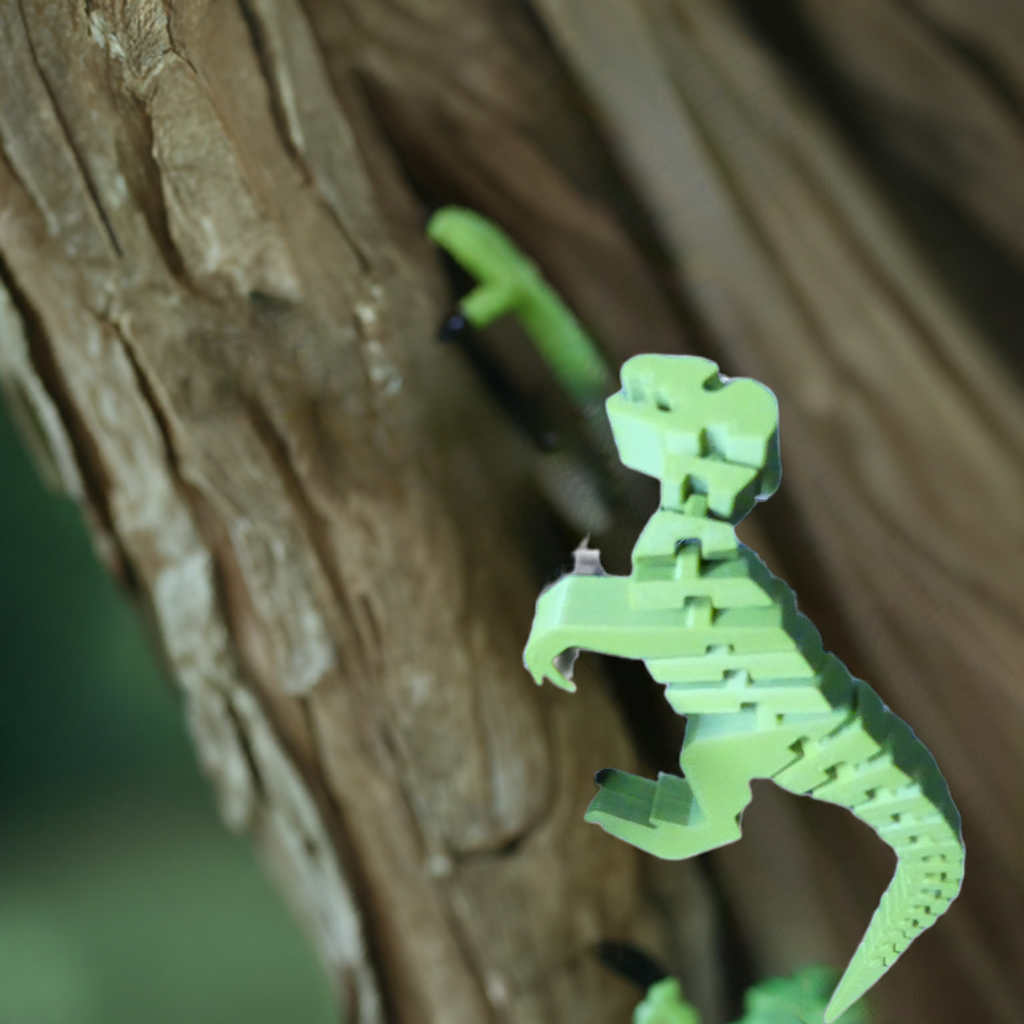 Green Flexi Raptor 3d Printed Fidget Toy Fun Dinosaur Friend to Hang Out With!