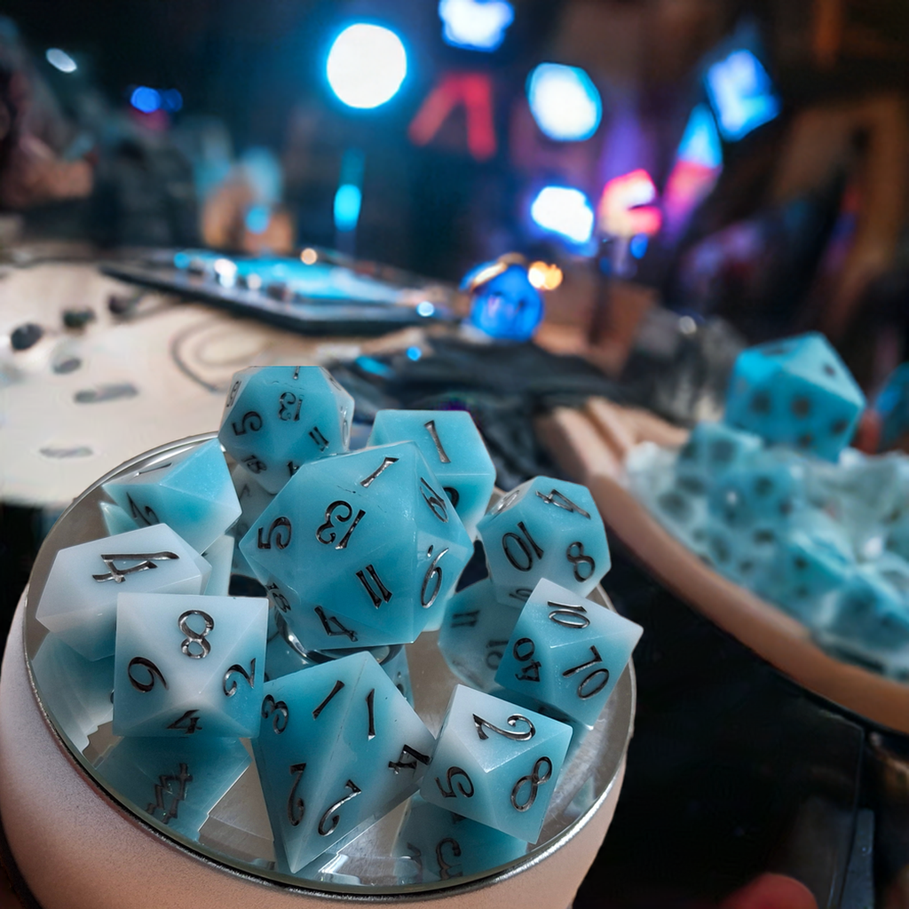 Frostbite Forge Ice Cube Set of Dice 10 Math Rocks