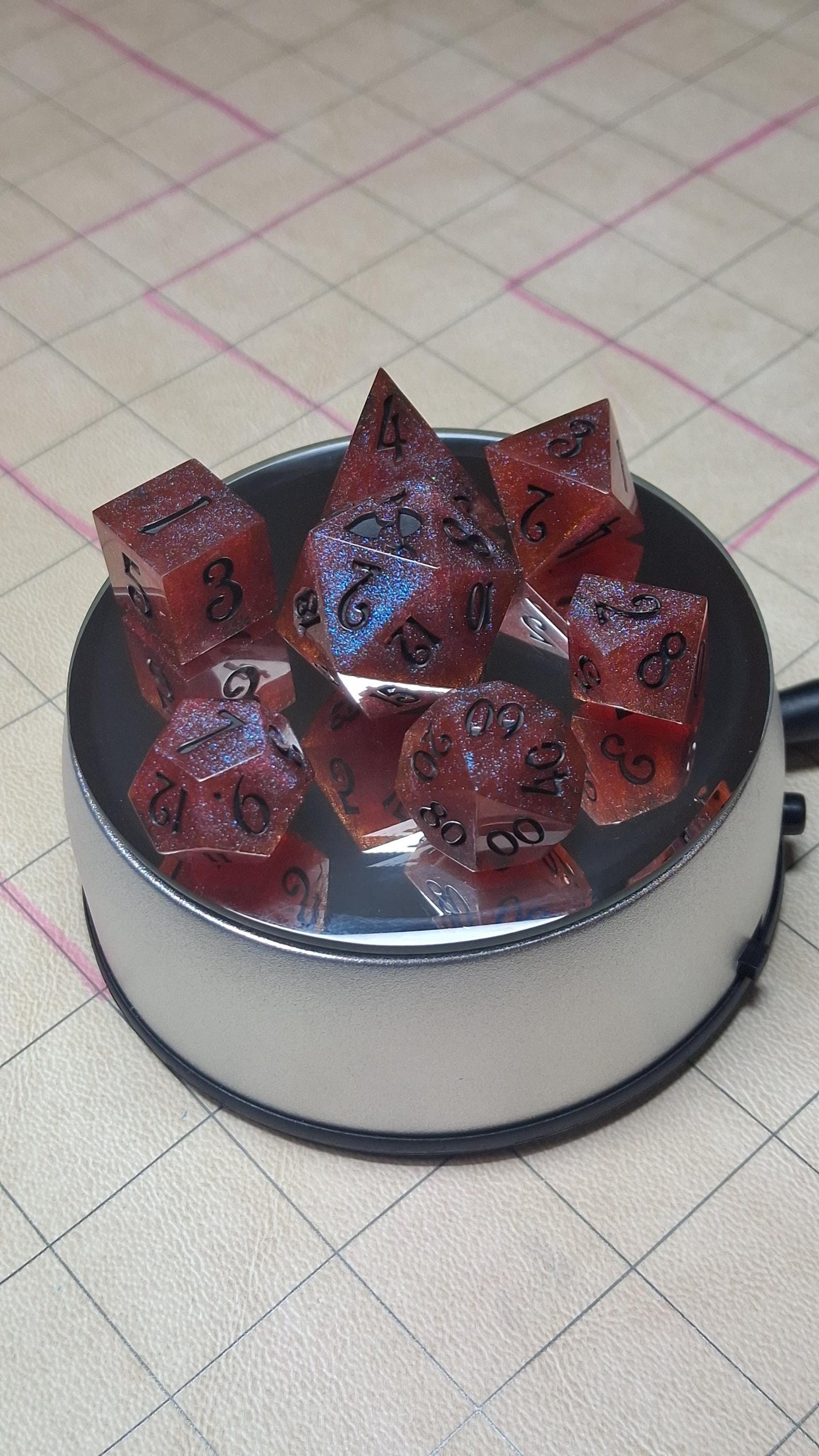 TTRPG Dice Set | DnD Dice | Resin Handmade Dice Set of 7 | Table Top Gaming Dice | Dungeons and Dragons Dice