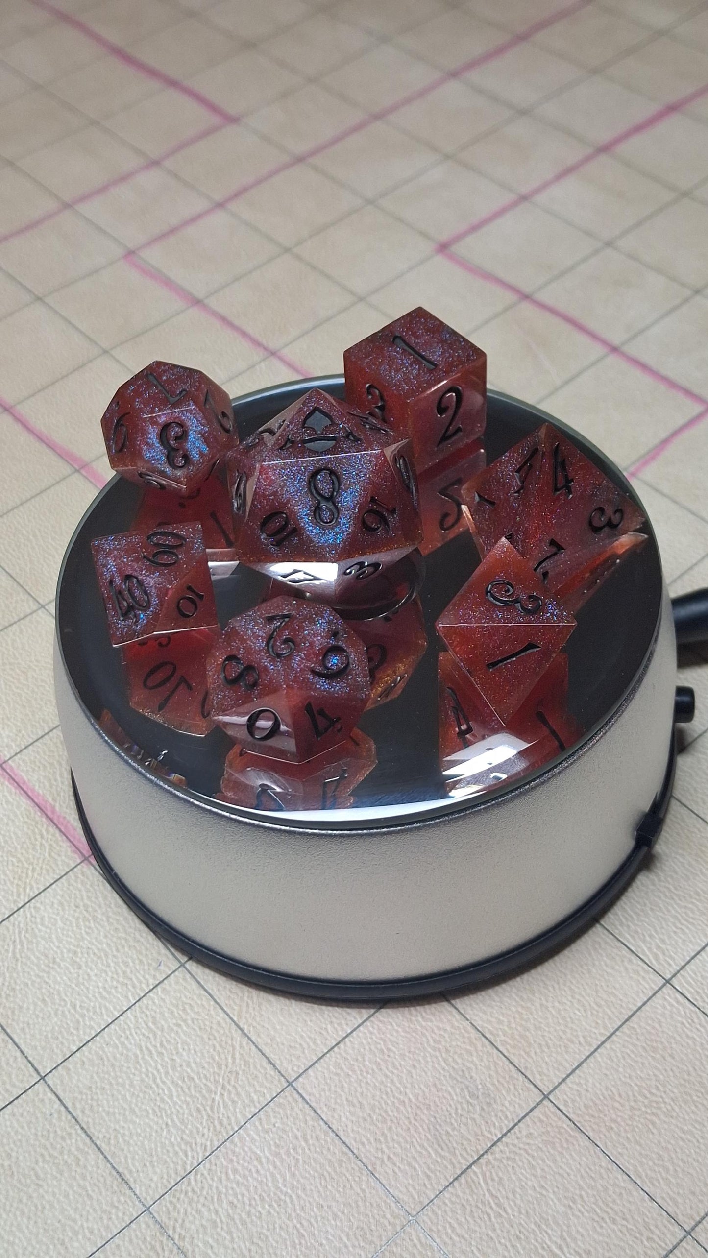 TTRPG Dice Set | DnD Dice | Resin Handmade Dice Set of 7 | Table Top Gaming Dice | Dungeons and Dragons Dice