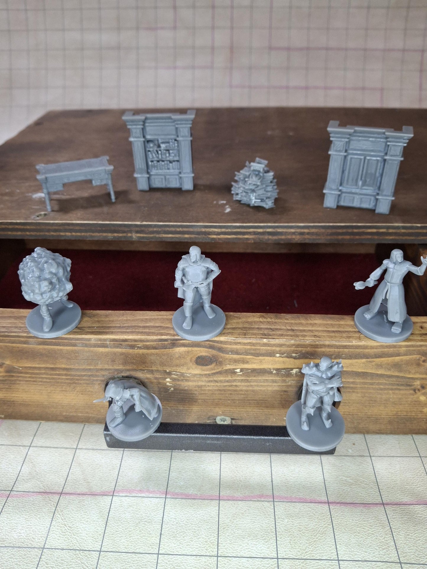 DnD Miniatures | Book Mimic | Table Top Terrain | Bookcases Desk Study Scene | TTRPG Mini Figures | Dungeons and Dragons| Tabel Top Gaming