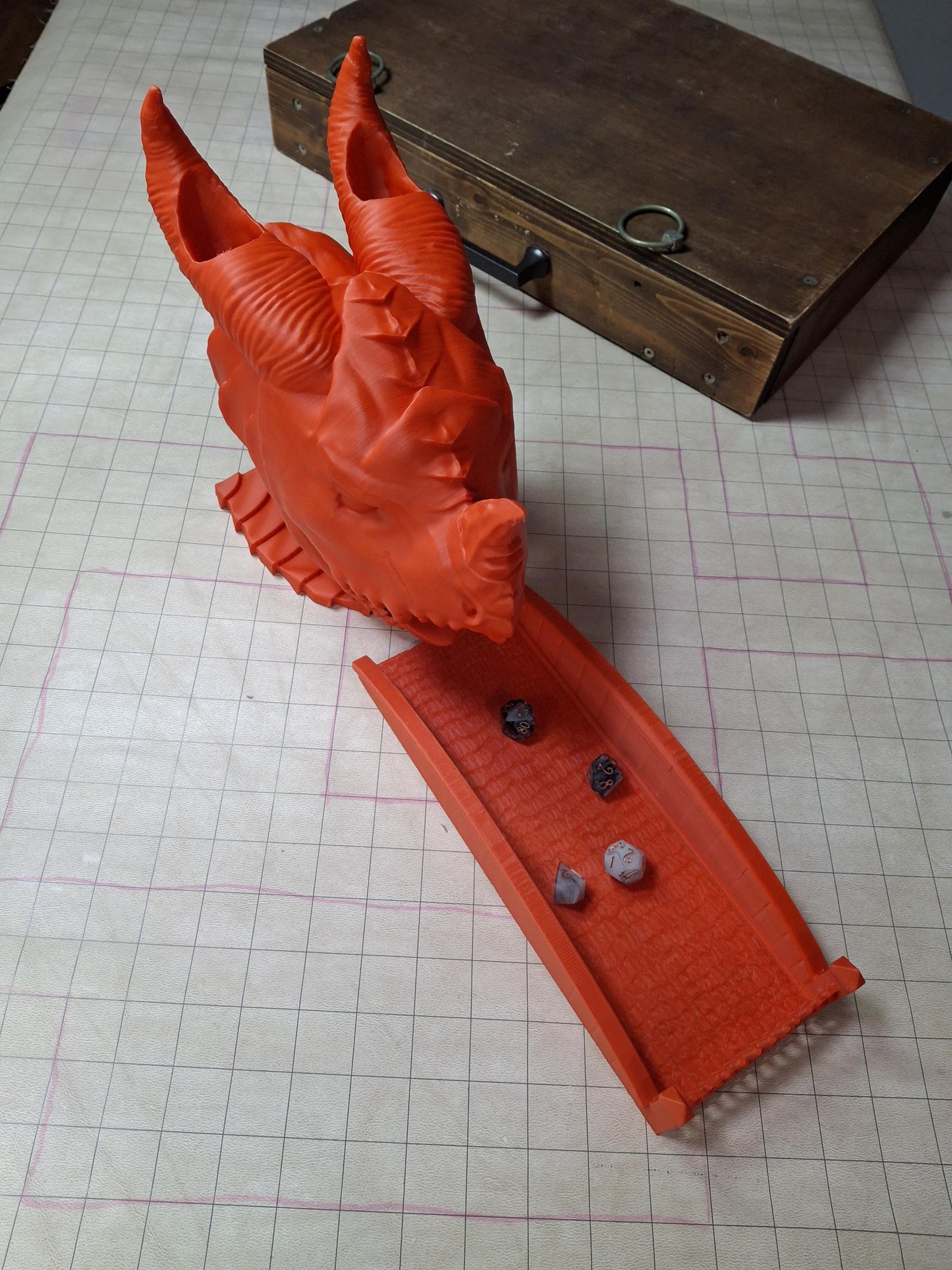 Dragon head Dice Tower | Dice Roller | TTRPG Dice Tower | DnD Dice Roller | Dice Tray | Dragon Tower | Dungeons and Dragons