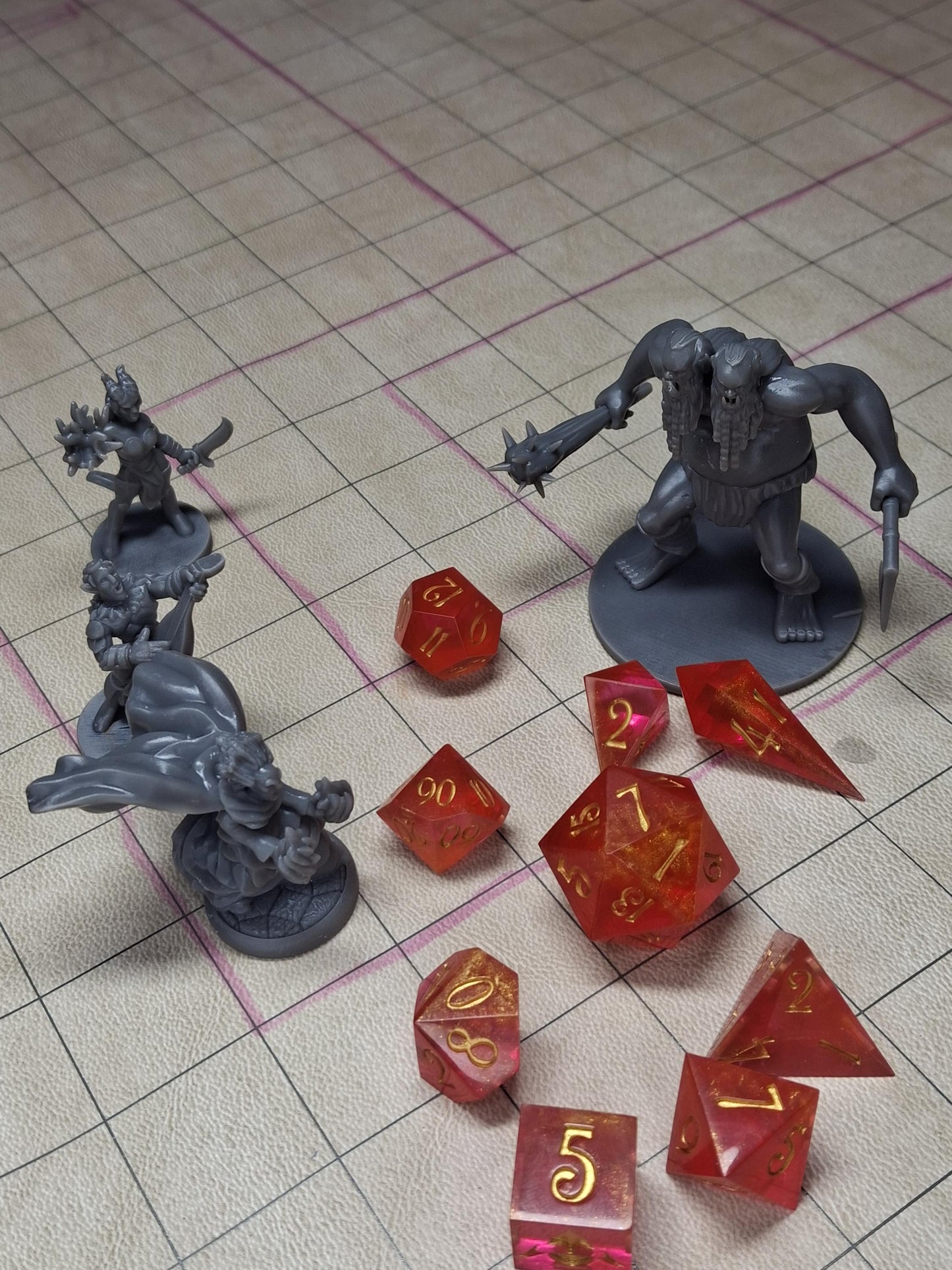 The Flash Inspired Dice Set | Sharp Sided Resin Dice | TTRPG Dice | Hand Made Dice | TableTop Game Dice | DnD | Dungeons and Dragons