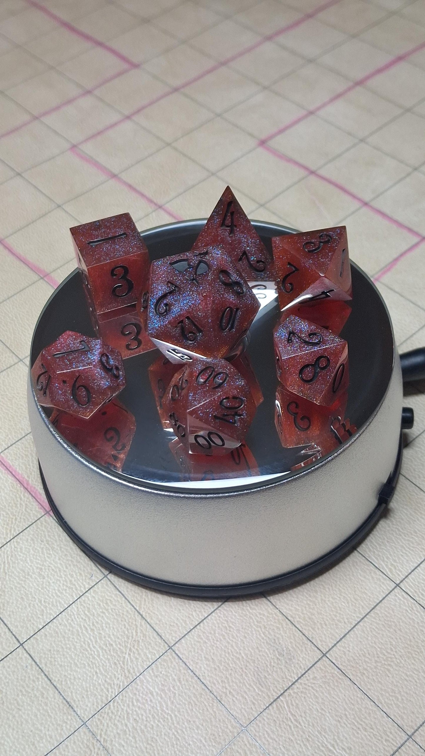 TTRPG Dice Set | DnD Dice | Resin Handmade Dice Set of 7 | Table Top Gaming Dice | Dungeons and Dragons Dice