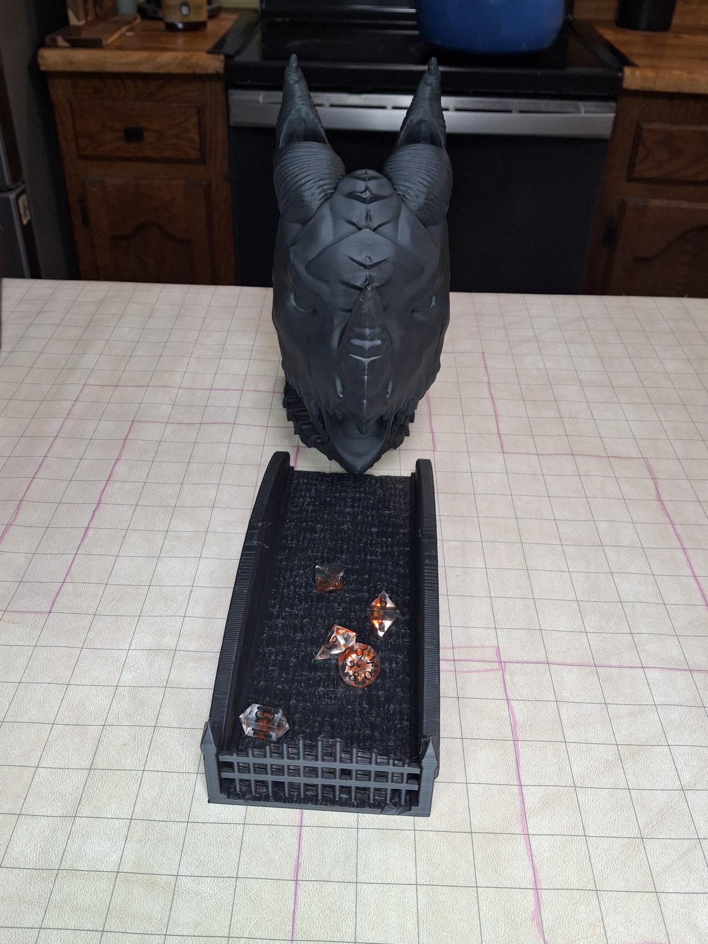 Black Dragon Dice Tower | Dice Roller | DnD Dice Tower | TTRPG Dice Roller | Black Dragon | Table Top Gaming Accessory