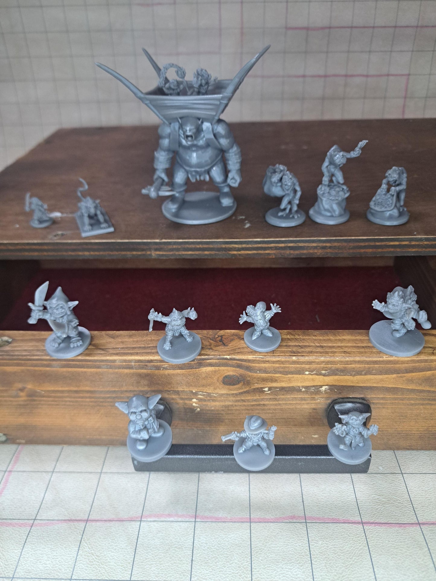 DnD Miniatures | Goblin Army | Ogre XL | 15 Pack Goofy Goblins 2 | 3 Loot Goblins Included | TTRPG Mini Figures | Dungeons and Dragons