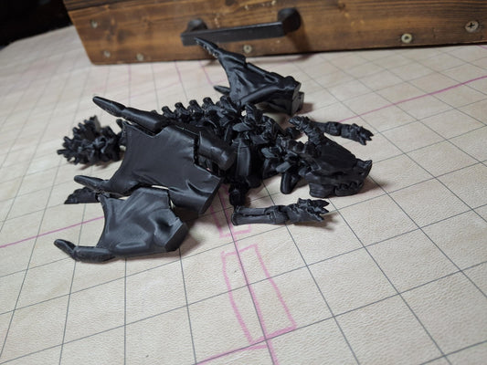 Black Articulated Dragon Toy | Dragons | 3D Printed Dragon | Fidget Toy | Figurine